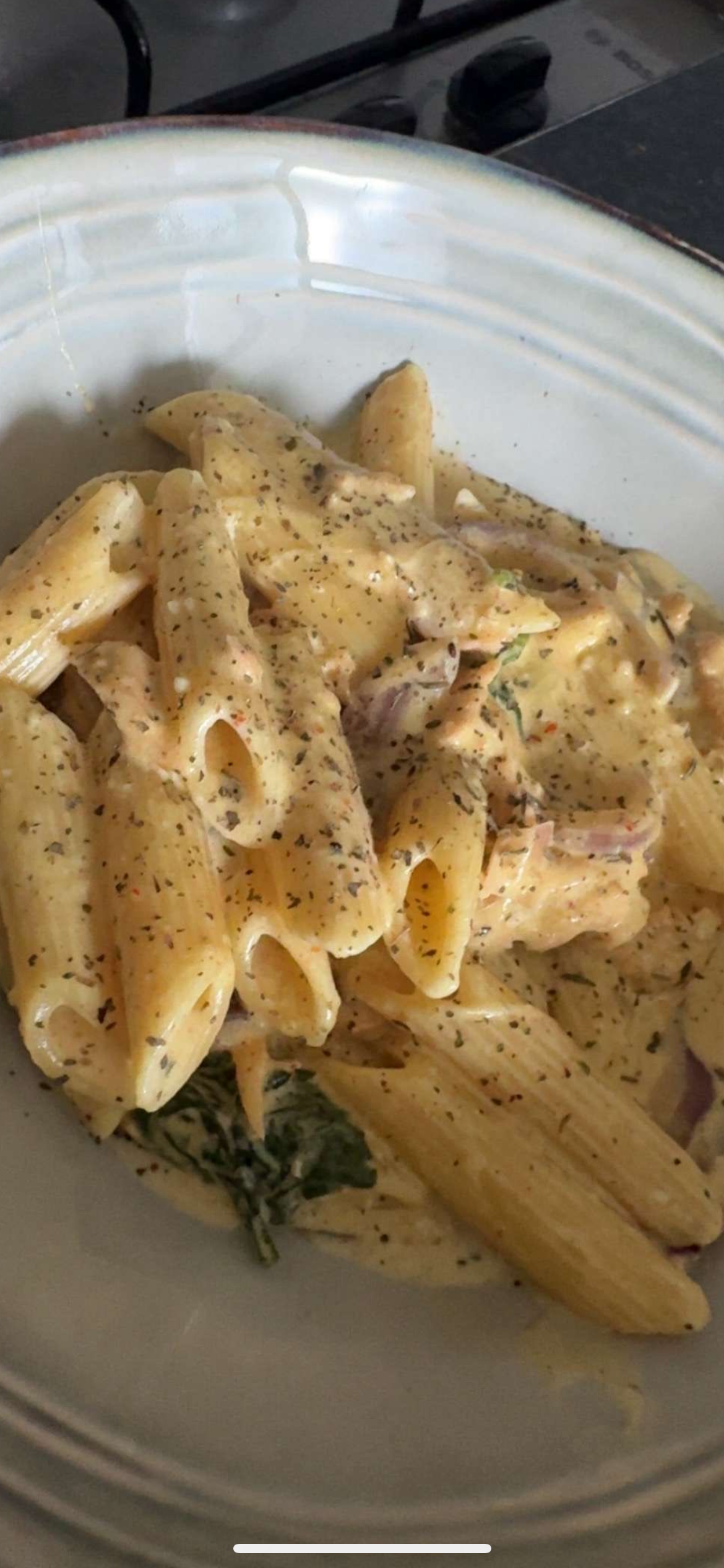 Pasta zalm of garnalen roomsaus